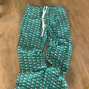 Vineyard Vines Christmas Reindeer Whale Pajama‎ Pants Green Mens Small Cotton